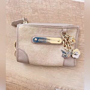 Juicy Couture Tan Wallet with Gold Details